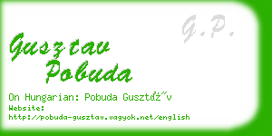 gusztav pobuda business card